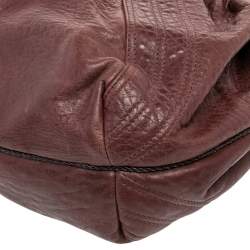 Pre Owned Fendi Brown Leather Spy Hobo