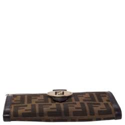 مملوكة مسبقًا محفظة فندي كونتيننتال جلد وكانفاس زوكا توباكو بقلاب