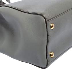 Pre Owned Fendi Grey Leather Small 2Jours Tote