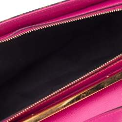 Pre Owned حقيبة كتف فندي دمي جور صغيرة جلد منق وش رصاصية داكنة