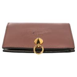 Pre Owned Fendi Old Rose Leather By The Way Bifold Wallet