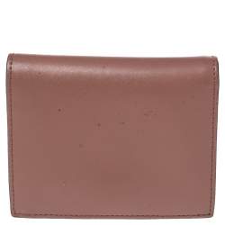 Pre Owned Fendi Old Rose Leather By The Way Bifold Wallet