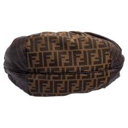 Pre Owned Fendi Tobacco Zucca Canvas and Leather Baby Spy Bag