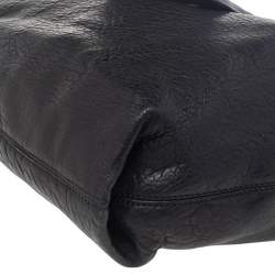 Pre Owned Fendi Black Patent Leather And Leather B Bag Hobo