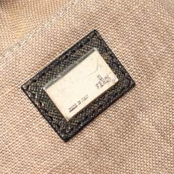 Pre Owned Fendi Tobacco Zucca Canvas And Leather Baby Spy Bag
