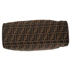 Pre Owned Fendi Tobacco Zucca Canvas and Leather Medium Chef De Jour Tote