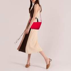 Pre Owned Fendi Red Neoprene and Leather Baby Shopper Tote