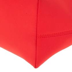 Pre Owned Fendi Red Neoprene and Leather Baby Shopper Tote