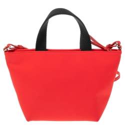 Pre Owned Fendi Red Neoprene and Leather Baby Shopper Tote
