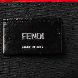 Pre Owned Fendi Red Neoprene and Leather Baby Shopper Tote