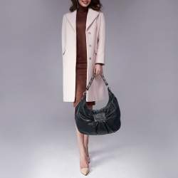 Pre Owned Fendi Black Leather Mia Hobo