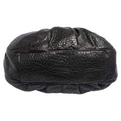 Pre Owned Fendi Black Leather Mia Hobo