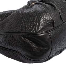 Pre Owned Fendi Black Leather Mia Hobo