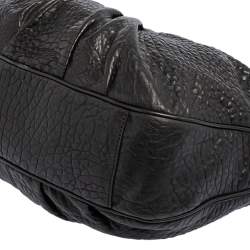 Pre Owned Fendi Black Leather Mia Hobo