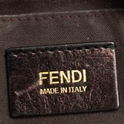 Pre Owned Fendi Black Leather Mia Hobo