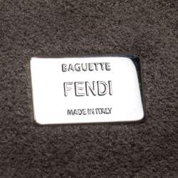 Pre Owned Fendi Yellow Leather and Fur Micro Monster Baguette