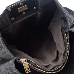 Pre Owned حقيبة كتف فندي ميا كانفاس زوكا أسود كبيرة