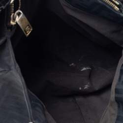 Pre Owned حقيبة كتف فندي ميا كانفاس زوكا أسود كبيرة