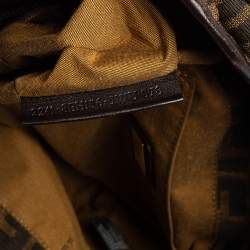 Pre Owned حقيبة يد توتس فندي شيف شوبر جلد وكانفاس زوكا توباكو