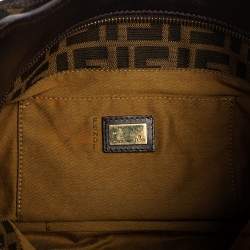 Pre Owned حقيبة يد توتس فندي شيف شوبر جلد وكانفاس زوكا توباكو