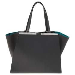 Pre Owned Fendi Grey Leather Large 3Jours Tote