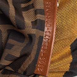 Pre Owned Fendi Multicolor Pequin Canvas Chef Chain Hobo