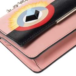 Fendi Multicolor Leather Elite Monster Wallet On Chain