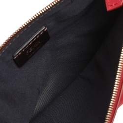 Pre Owned Fendi Multicolor Snakeskin And Leather Triplette Clutch Bag