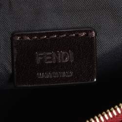 Pre Owned Fendi Multicolor Snakeskin And Leather Triplette Clutch Bag