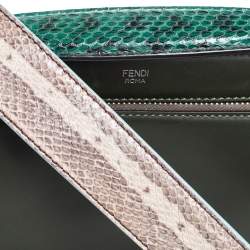 مملوكة مسبقًا حقيبة فندي دوتكوم جلد وجلد ثعبان متعدد الألوان يد علوية