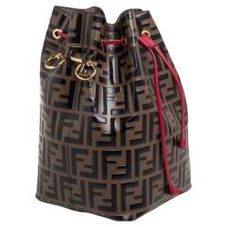 Pre Owned حقيبة فندي باكت مون ترسور غراند جلد زوكا ثلاثي اللون