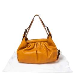 Pre Owned Fendi Mustard Leather Doctor Hobo