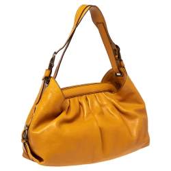 Pre Owned Fendi Mustard Leather Doctor Hobo