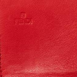 Pre Owned Fendi Orange Zucchino Patent Leather Continental Wallet