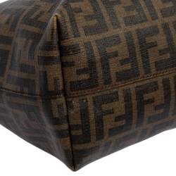 مملوكة مسبقًا حقيبة يد توتس فندي رول شوبر كانفاس توباكو زوكا مقوى صغيرة