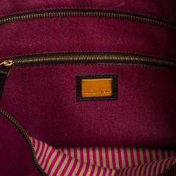 مملوكة مسبقًا حقيبة يد توتس فندي رول شوبر كانفاس توباكو زوكا مقوى صغيرة