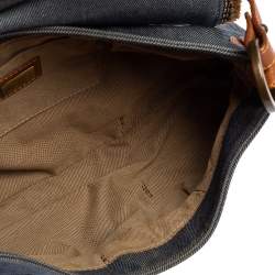 Pre Owned Fendi Blue Denim Chef Shoulder Bag