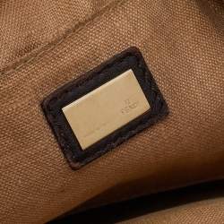 Pre Owned Fendi Tobacco Zucca Canvas And Leather Spy Hobo