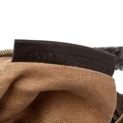 Pre Owned Fendi Tobacco Zucca Canvas And Leather Spy Hobo