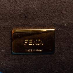 Pre Owned حقيبة كروس فندي مايكرو بيكابوو جلد أزرق