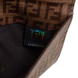 مملوكة مسبقًا محفظة فندي فوريفر كونتينينتال كانفاس مقوى زوكينو بني