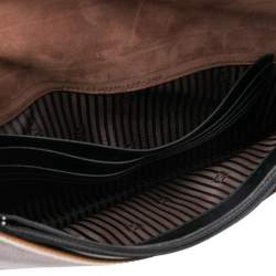 Pre Owned Fendi Tricolor Leather and Patent Leather Trim Fendista Envelope Clutch