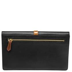 Pre Owned Fendi Tricolor Leather and Patent Leather Trim Fendista Envelope Clutch