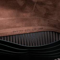 Pre Owned Fendi Tricolor Leather and Patent Leather Trim Fendista Envelope Clutch