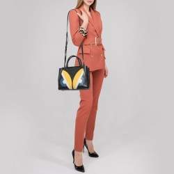 مملوكة مسبقًا حقيبة يد توتس ميني 2جورز مونستر أيز جلد أسود