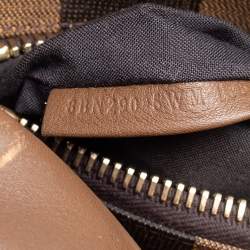 Pre Owned Fendi Dark Brown Leather Medium Peekaboo Top Handle Bag