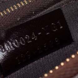 مملوكة مسبقًا محفظة فندي كانفاس زوكينو مقوى بيج/بني بسحاب محيط