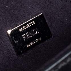 Pre Owned حقيبة كلتش فندي مايكرو مونستر فرو وجلد أسود