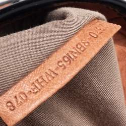 Pre Owned حقيبة كتف فندي B جلد وجلد لامع بني/ أسود مزخرفة