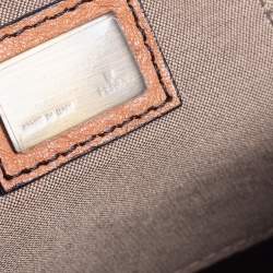 Pre Owned حقيبة كتف فندي B جلد وجلد لامع بني/ أسود مزخرفة